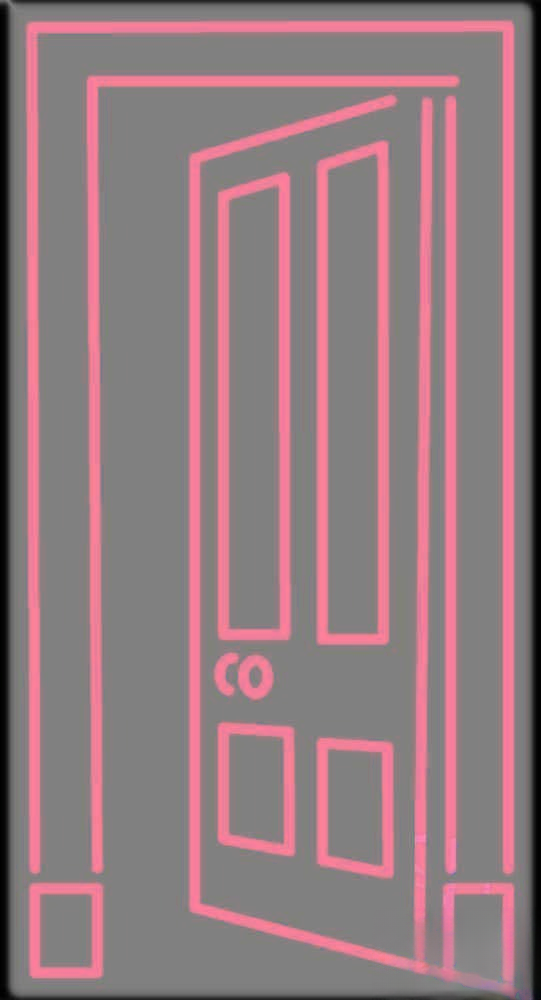 Open Door Handmade Art Neon Sign Wall Decor
