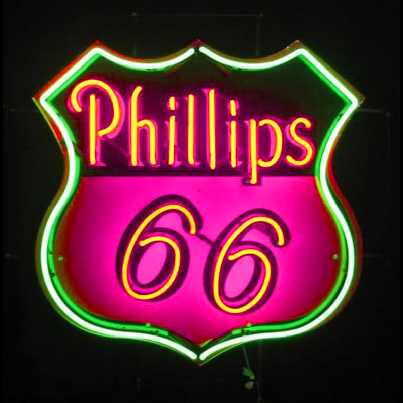 Phillips 66 Gasoline Handmade Art Neon Sign Wall Decor