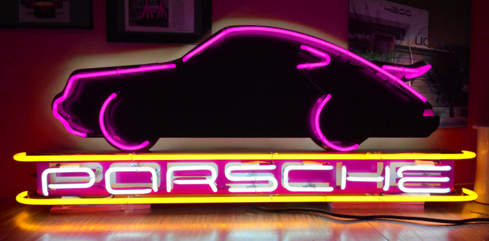Porsche Neon Sign Wall Decor