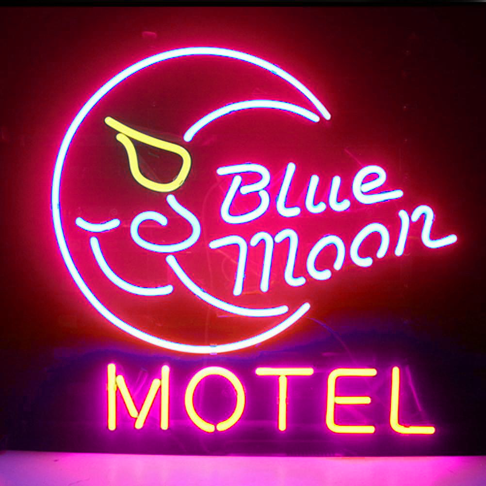 Professional Blue Moon Motel Hotel Country Retro Wall Decor
