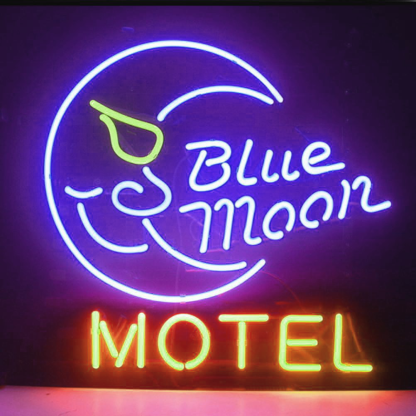 Professional Blue Moon Motel Hotel Country Retro Wall Decor