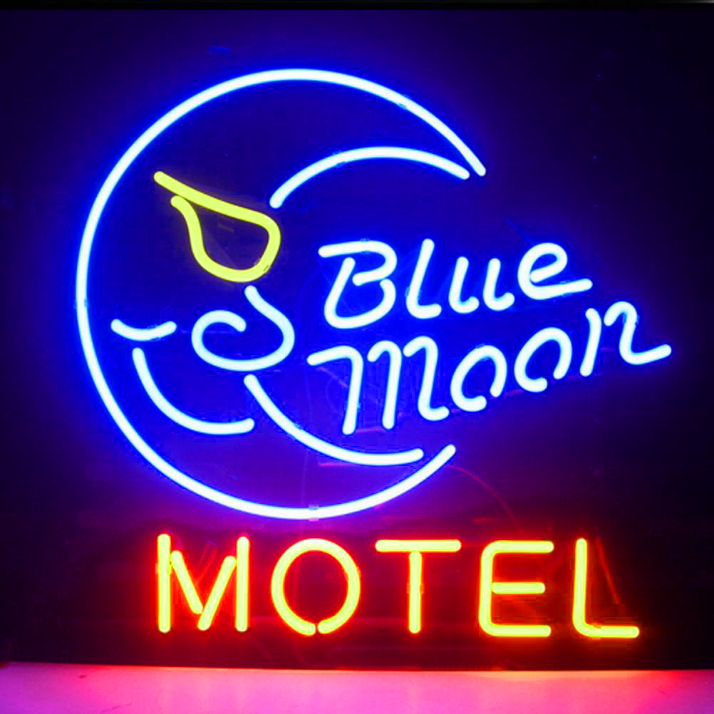 Professional Blue Moon Motel Hotel Country Retro Wall Decor