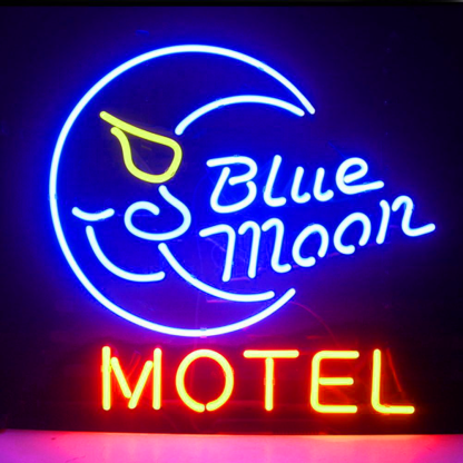 Professional Blue Moon Motel Hotel Country Retro Wall Decor