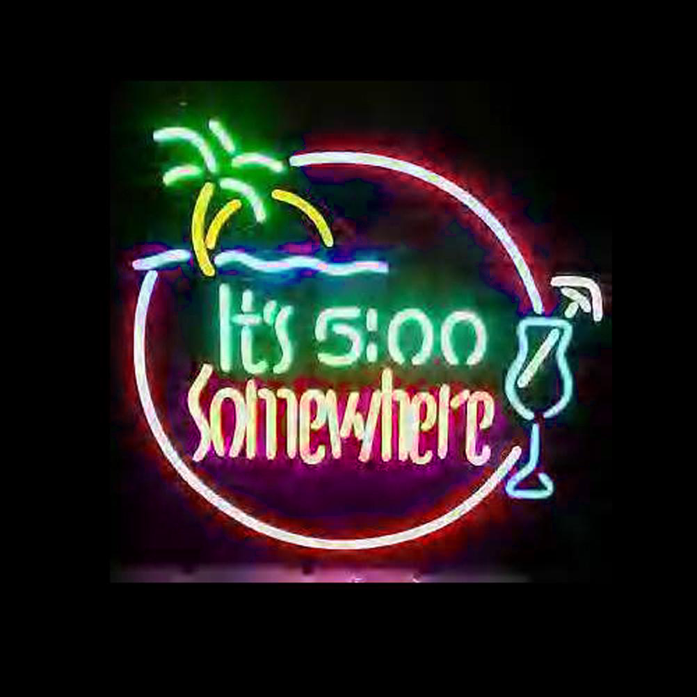 Professional Its 500 Somewhere Beer Bar Open Neon Signs Wall Decor