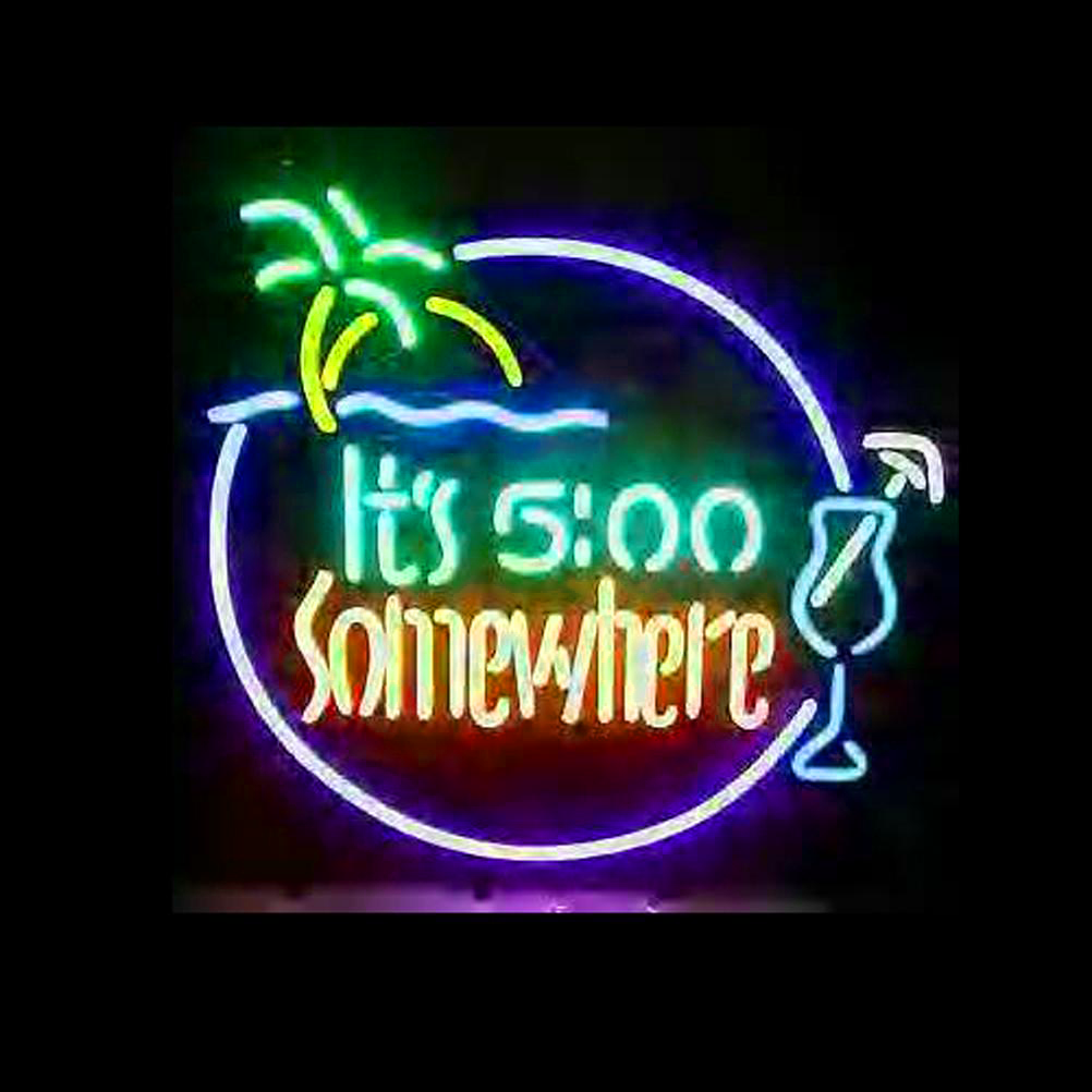 Professional Its 500 Somewhere Beer Bar Open Neon Signs Wall Decor