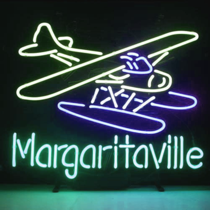 Professional Jimmy Buffett Margaritaville Airplane Beer Bar Open Neon Signs Wall Decor