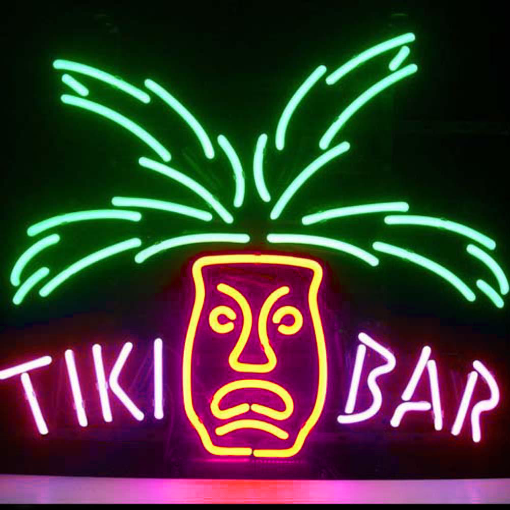 Professional Tiki Bar Paradise Palm Beer Bar Open Neon Signs Wall Decor
