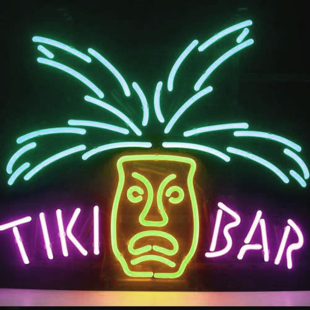Professional Tiki Bar Paradise Palm Beer Bar Open Neon Signs Wall Decor