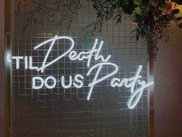 Til Death Do Us Party Wedding Home Deco Neon Sign Home Decor
