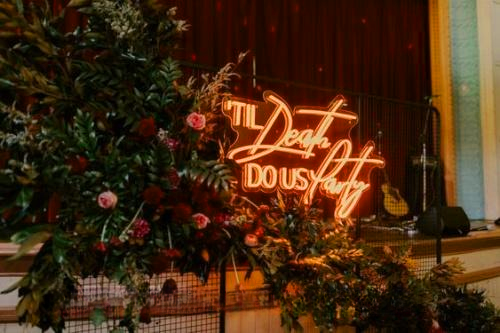 Til Death Do Us Party Wedding Home Deco Neon Sign Business Art