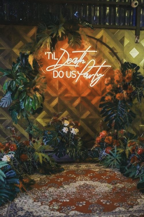 Til Death Do Us Party Wedding Home Deco Neon Sign Business Decor