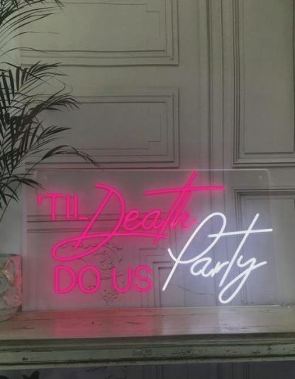 Til Death Do Us Party Wedding Home Deco Neon Signs Wall Decor