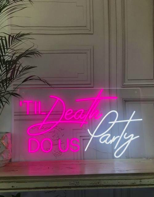 Til Death Do Us Party Wedding Home Deco Neon Signs Wall Decor
