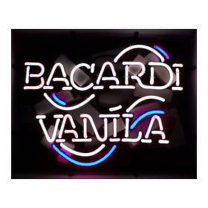 Bacardi Vanila Logo Handmade Art Neon Sign Wall Decor