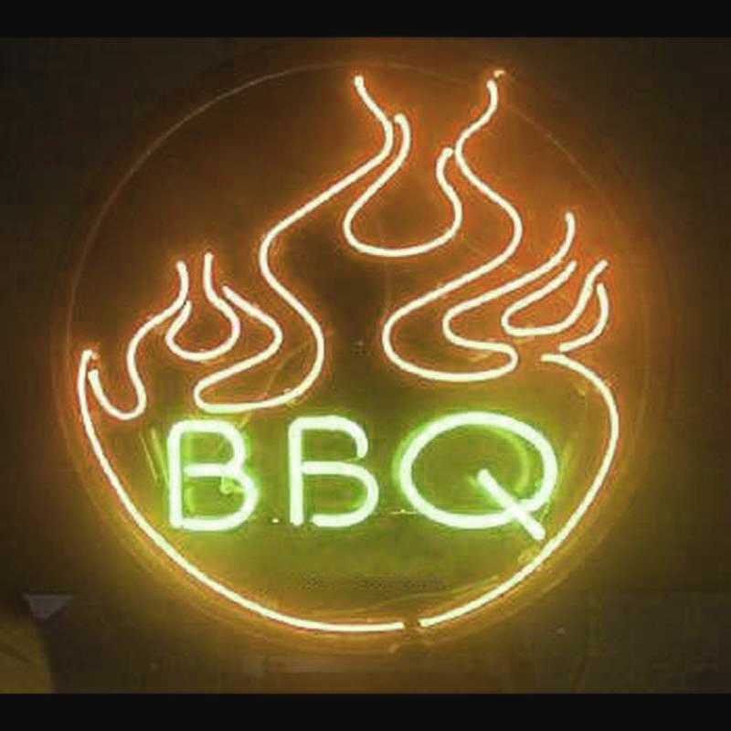 Flames Bbq Handmade Art Neon Sign Wall Decor