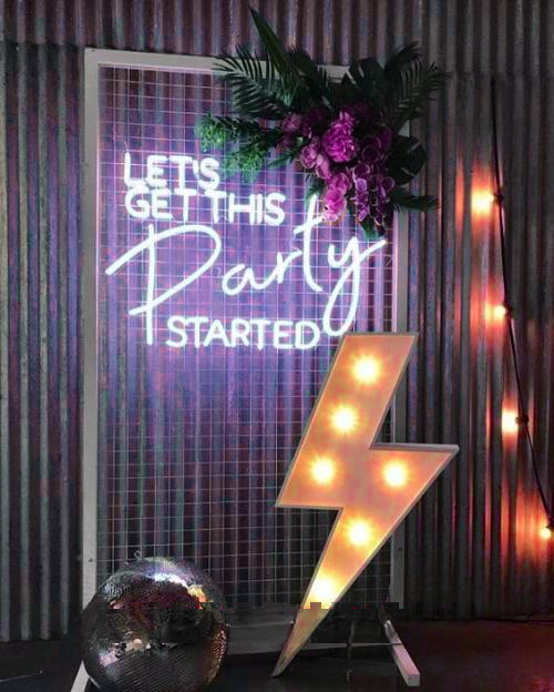 Lets Get This Party Started Wedding Home Deco Neon Sign Wall Decor