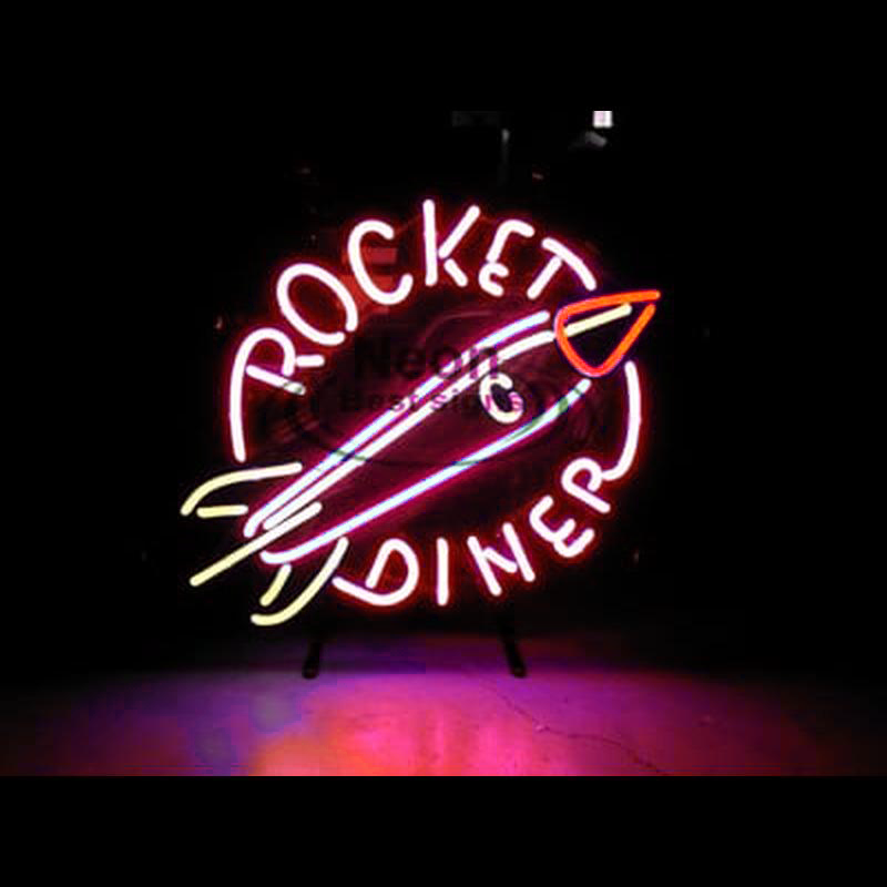 Rocket Diner Handmade Art Neon Sign Wall Decor