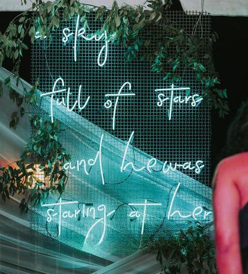 Sky Full Of Stars And He Was Staring At Here Wedding Home Deco Neon Sign Wall Decor