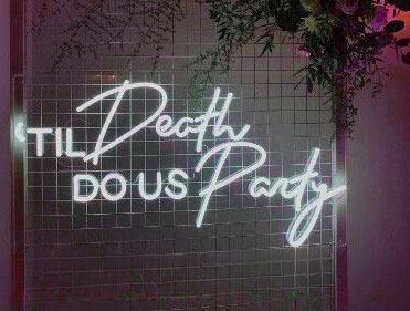 Til Death Do Us Party Wedding Home Deco Neon Sign Home Decor