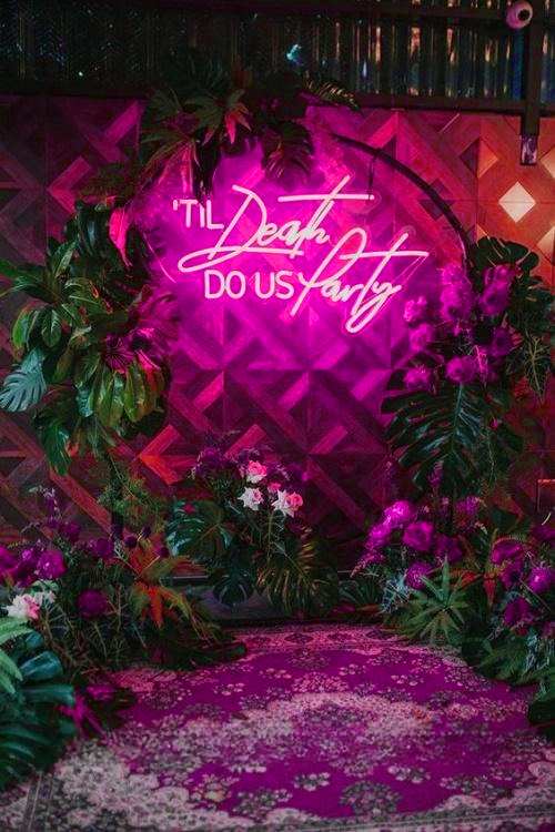 Til Death Do Us Party Wedding Home Deco Neon Sign Business Decor
