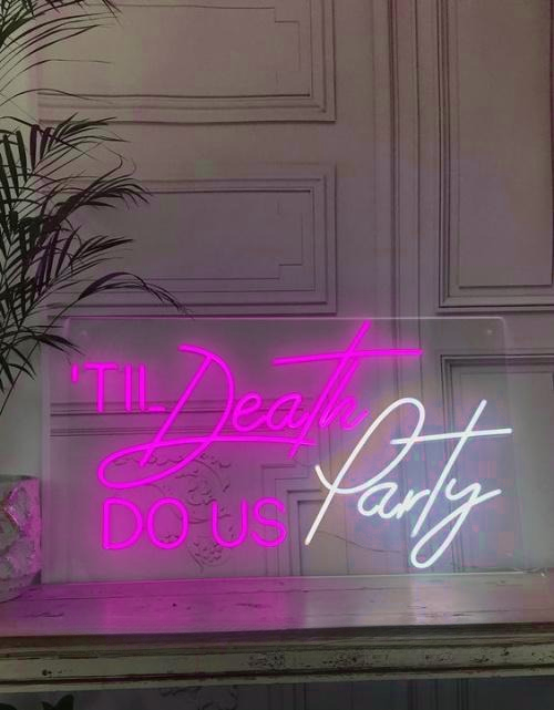 Til Death Do Us Party Wedding Home Deco Neon Signs Wall Decor