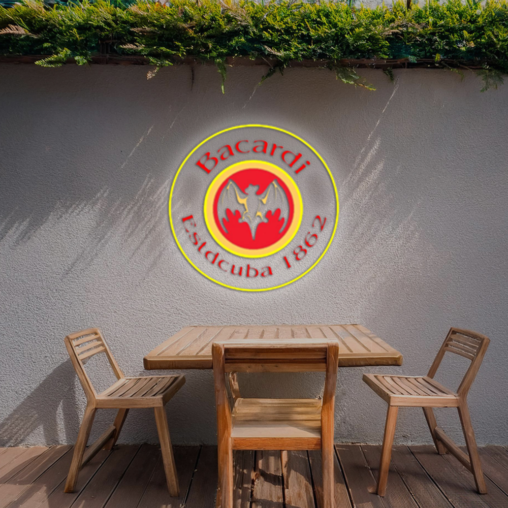 Bacardi Estdcuba 1862rum Sign Handmade Art Neon Sign
