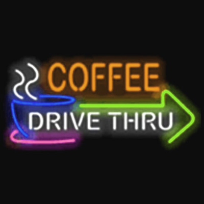Coffee Drive Thru Handmade Art Neon Sign