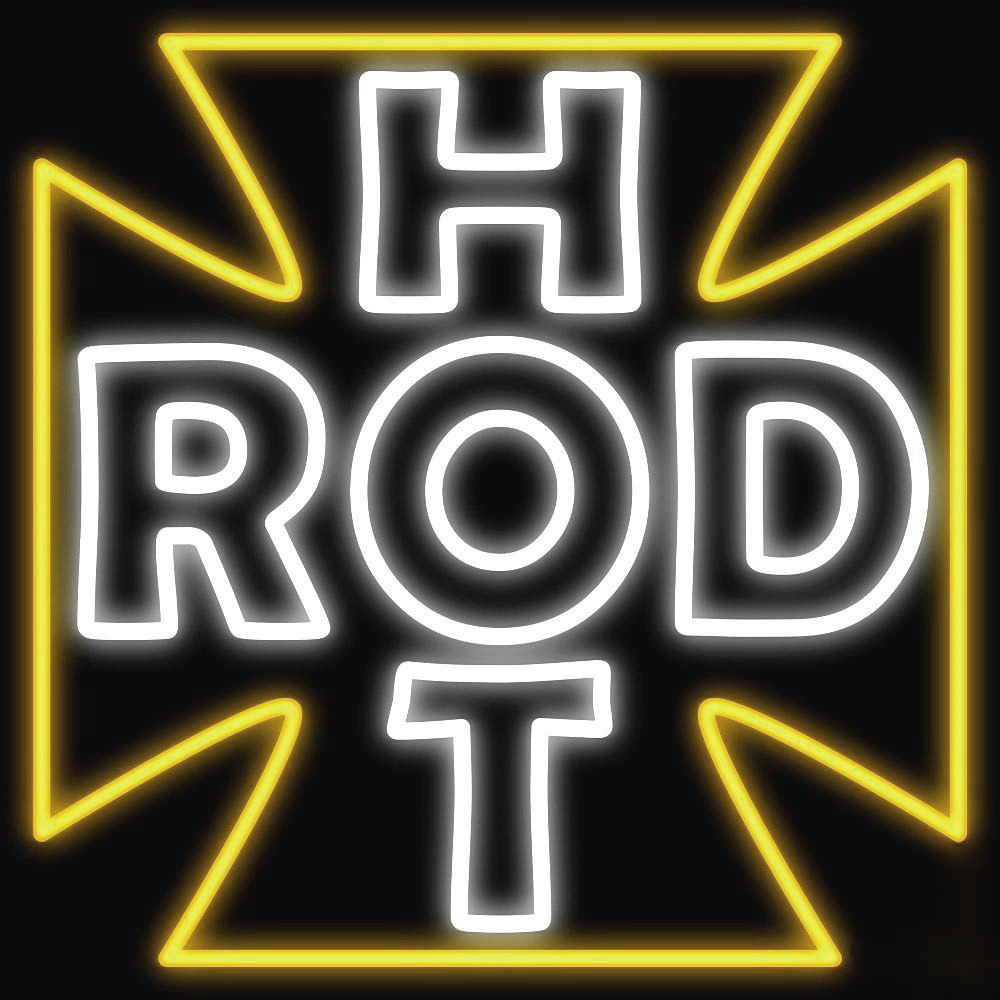 Hot Rod Iron Cross Handmade Art Neon Signs