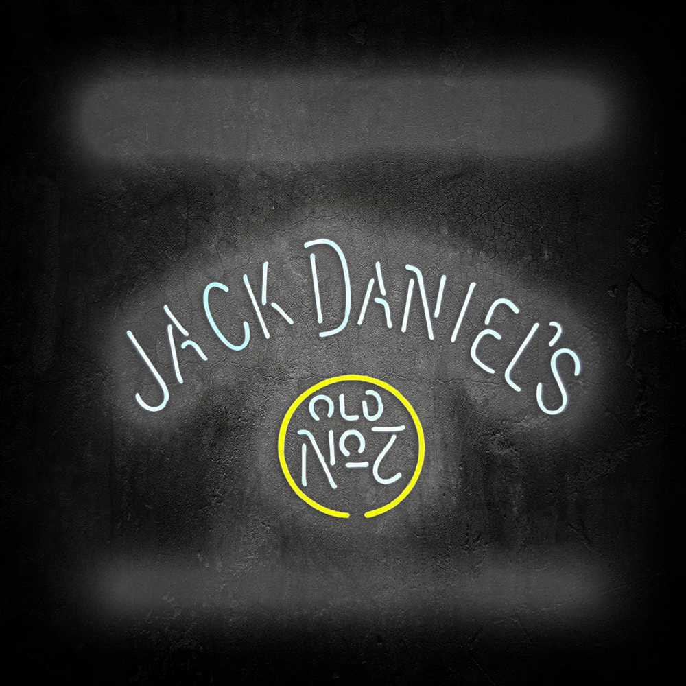 Jack Daniels #7 Whiskey Handmade Art Neon Sign
