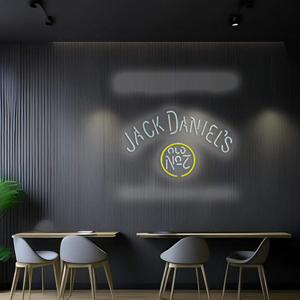 Jack Daniels #7 Whiskey Handmade Art Neon Sign