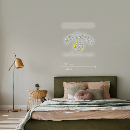 Jack Daniels #7 Whiskey Handmade Art Neon Sign