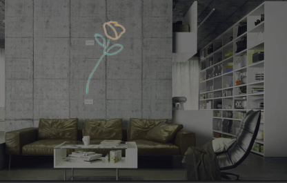 New Rose Flower Neon Sign Wall Decor Light Wall Decor