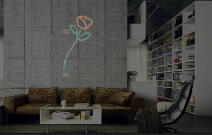 New Rose Flower Neon Sign Wall Decor Light Wall Decor