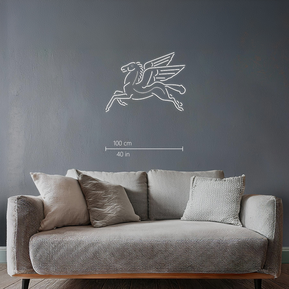 Pegasus Gasoline Handmade Art Neon Sign Home Decor