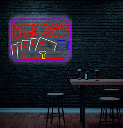 Poker Cigar Man Cave Neon Beer Sign Home Decor