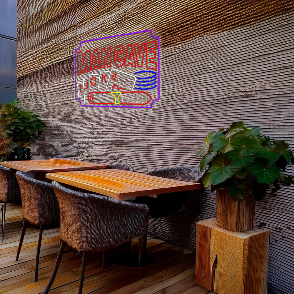 Poker Cigar Man Cave Neon Beer Sign Home Decor