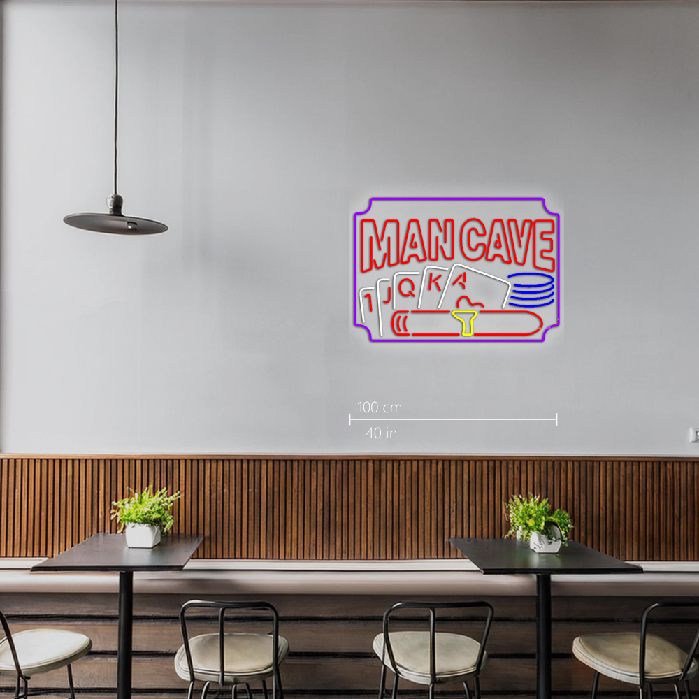 Poker Cigar Man Cave Neon Beer Sign Home Decor