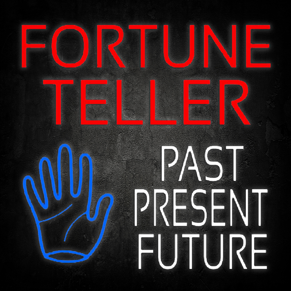 Red Fortune Teller White Past Present Future Led Neon Signs