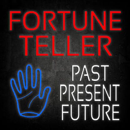 Red Fortune Teller White Past Present Future Led Neon Signs