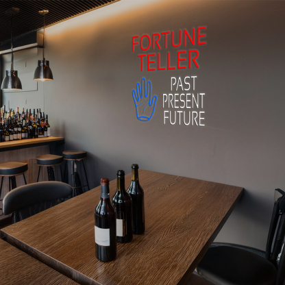 Red Fortune Teller White Past Present Future Led Neon Signs