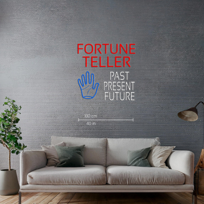Red Fortune Teller White Past Present Future Led Neon Signs