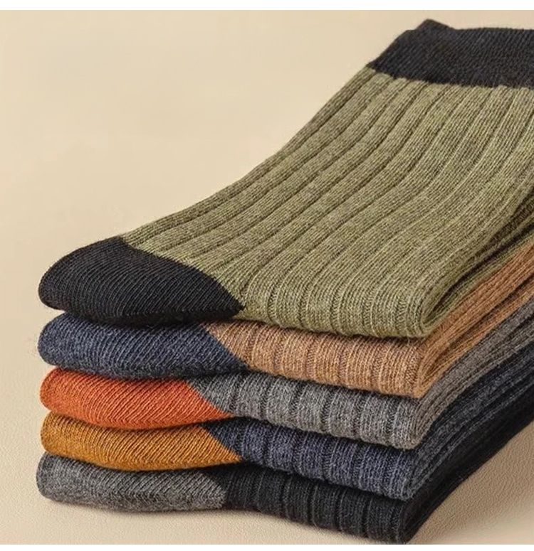 Colorblock Business Sockins Mid Calf