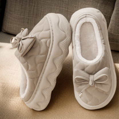 Lekkie bawełniane kapcie z grubą podeszwą