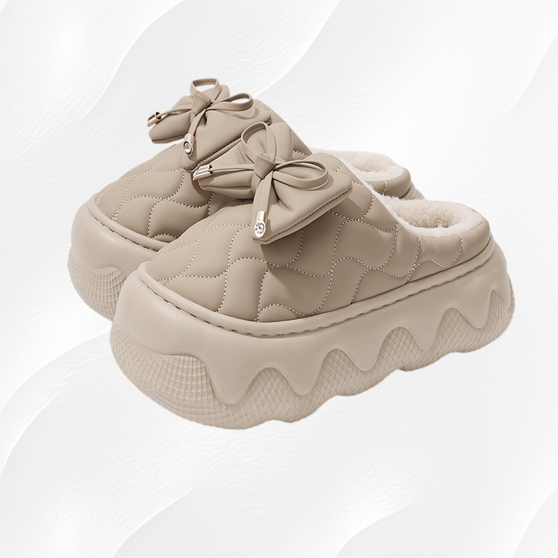 Lekkie bawełniane kapcie z grubą podeszwą