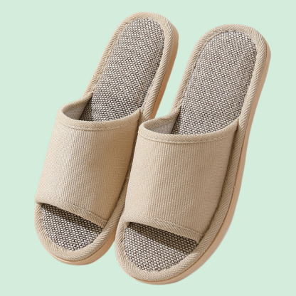 Sandały lniane na grubej podeszwie, idealne na każdą porę roku