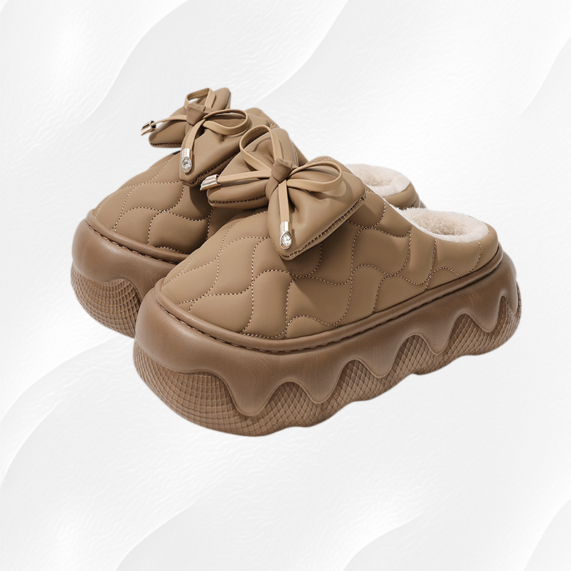 Lekkie bawełniane kapcie z grubą podeszwą