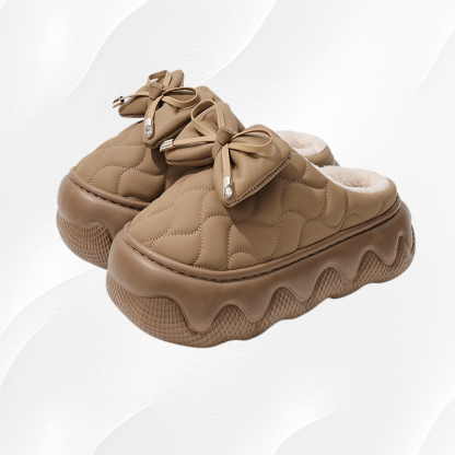 Lekkie bawełniane kapcie z grubą podeszwą