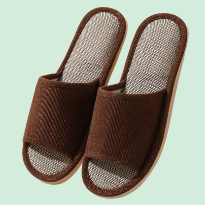 Sandały lniane na grubej podeszwie, idealne na każdą porę roku