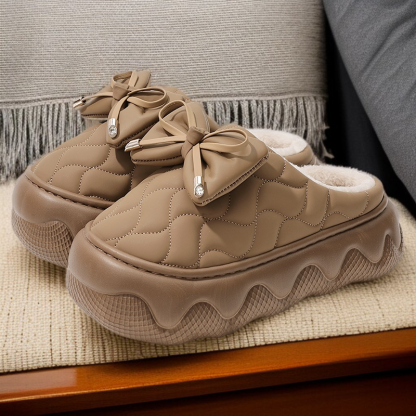 Lekkie bawełniane kapcie z grubą podeszwą