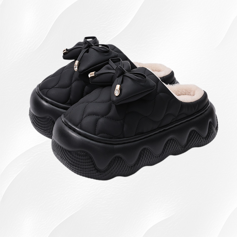 Lekkie bawełniane kapcie z grubą podeszwą